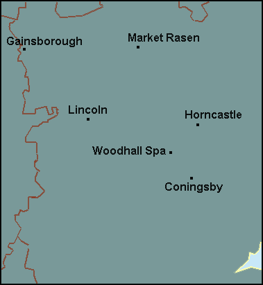 Lincolnshire: Lincoln, Gainsborough Լܱߵ map