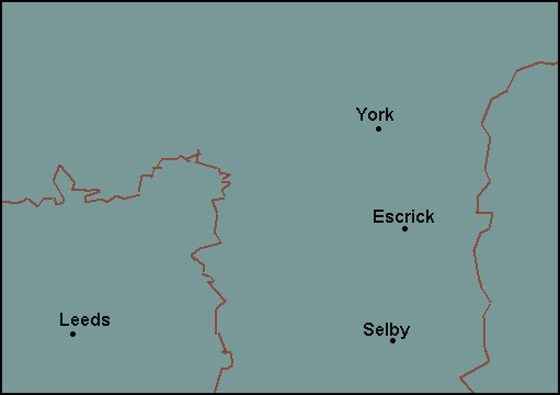 North Yorkshire: York 以及周边地区 map