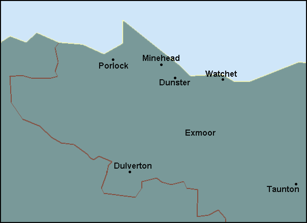 Somerset: Exmoor, Minehead Լܱߵ map