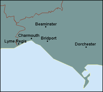 Dorset: Lyme Regis Լܱߵ map