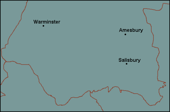 Wiltshire: Salisbury, Warminster Լܱߵ map