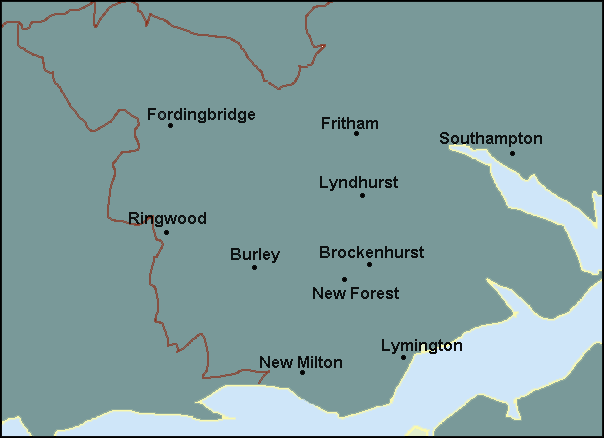 Hampshire: Lymington Լܱߵ map