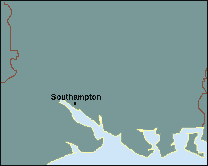 Hampshire: Southampton Լܱߵ map