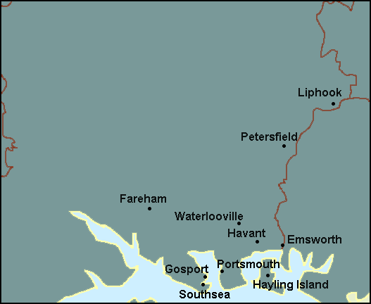 Hampshire: Portsmouth Լܱߵ map