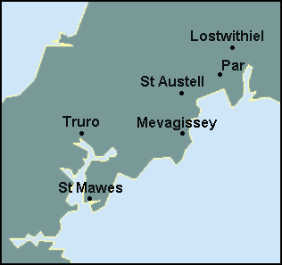 Cornwall: St Austell Լܱߵ map