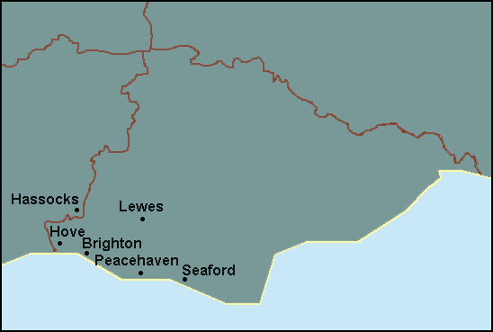 East Sussex: Brighton Լܱߵ map