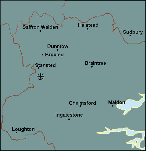 Essex: Chelmsford, Harlow Լܱߵ map