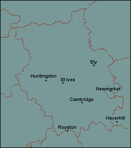 Cambridgeshire: Cambridge, Ely, Huntingdon Լܱߵ map