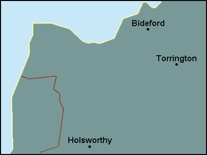 Devon: Bideford Լܱߵ map