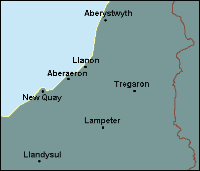 Ceredigion: Aberystwyth Լܱߵ map