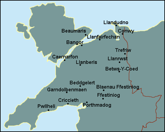 Conwy and Gwynedd: Bangor, Betws Y Coed, Porthmadog Լܱߵ map