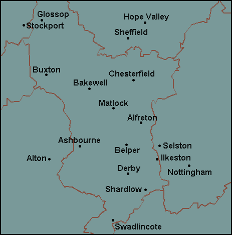 Derbyshire: Derby Լܱߵ map