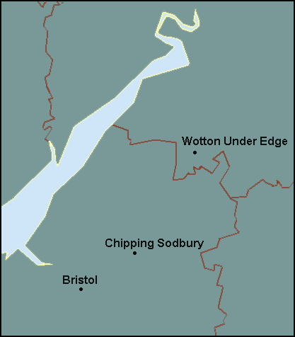 City of Bristol: Bristol and surrounding area map