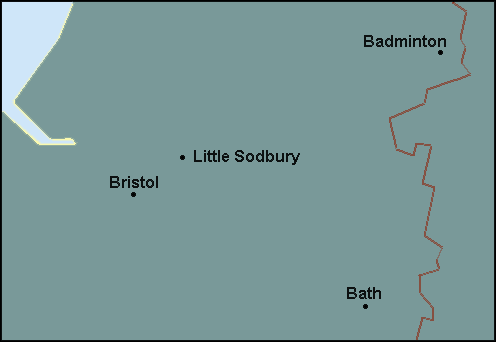 Somerset: Bath and surrounding area map