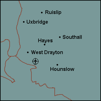 Greater London: Heathrow and surrounding area map